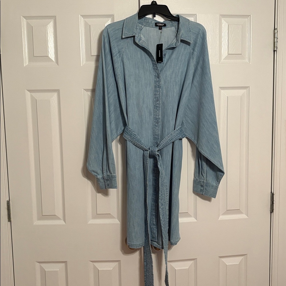 Express Light Blue Portofino Dress - Picture 3 of 3